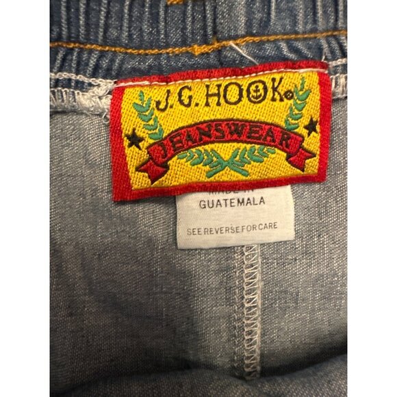 J.G. Hook Banswear Womens Tiered Ruffle Hem Chambray Skirt M 100% Cotton Guatema - Picture 3 of 5